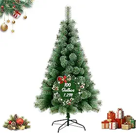 Árvore de Natal Verde Luxo, Pinheiro Cheio Premium 1,20m 100 Galhos, Pé de Ferro, Decoração Festiva, Realista e Ecológica para Fim de Ano Ideal para Casa Escritório