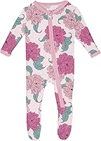 Vista 102 de KicKee Baby & Toddler - Pijama de viscosa ultrasuave de bambú con patas abatibles y puños