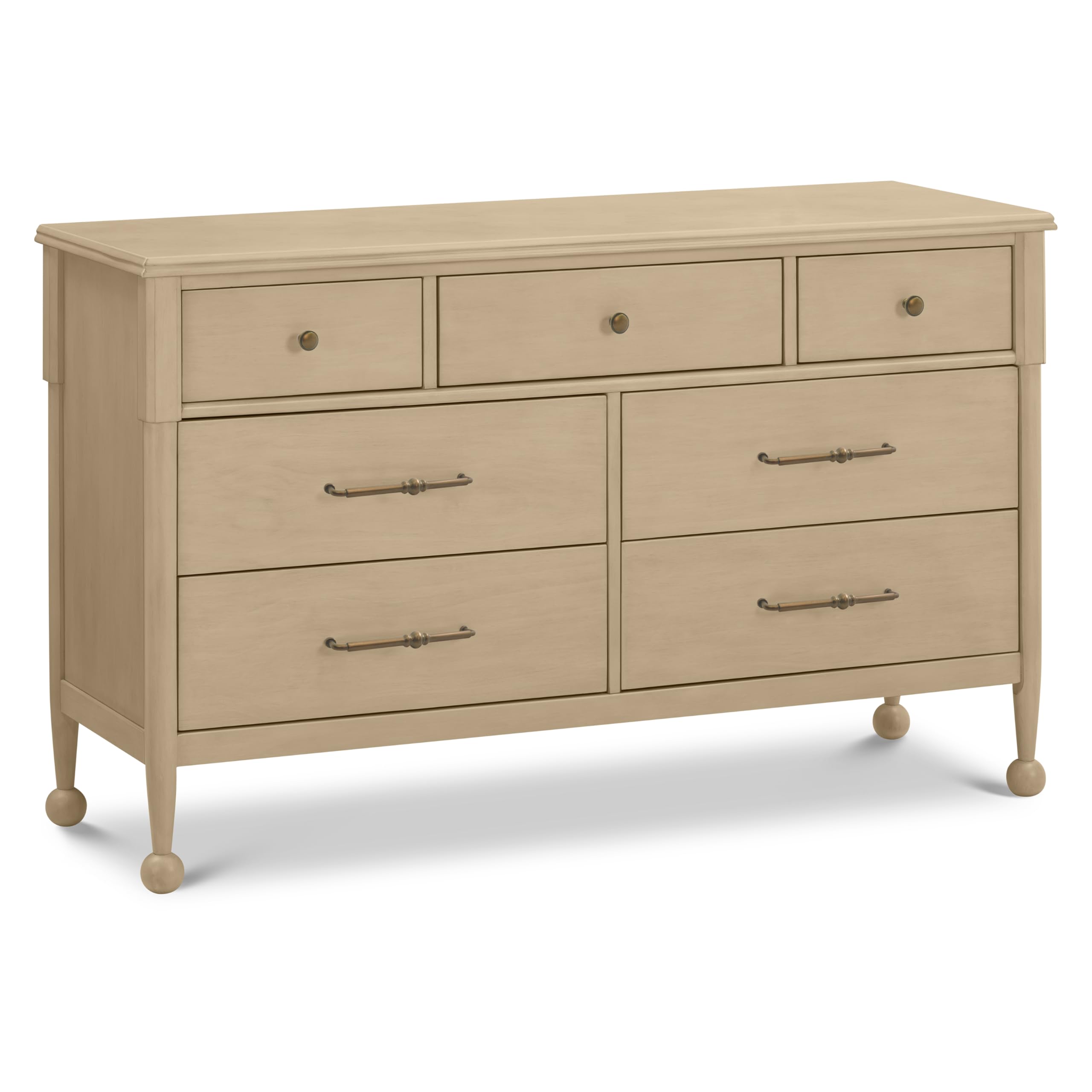 Namesake Alouette 7-Drawer Baby Dresser for Nursery in Washed Pine – GREENGUARD Gold Certified Wood Dresser – Pre-Assembled Chest of Drawers with