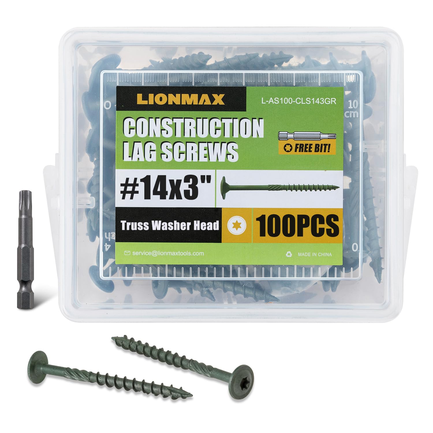 LIONMAX Lag Screws - 3 Inch, 50 PCS -10