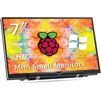 HAMTYSAN 7 Inch Raspberry Pi Display 800 x 480 HDMI Mini Monitor with Dual Speaker LCD Screen for Raspberry Pi 4/3/2/Zero/B/B+ Win11/10/8/7 Non-Touch