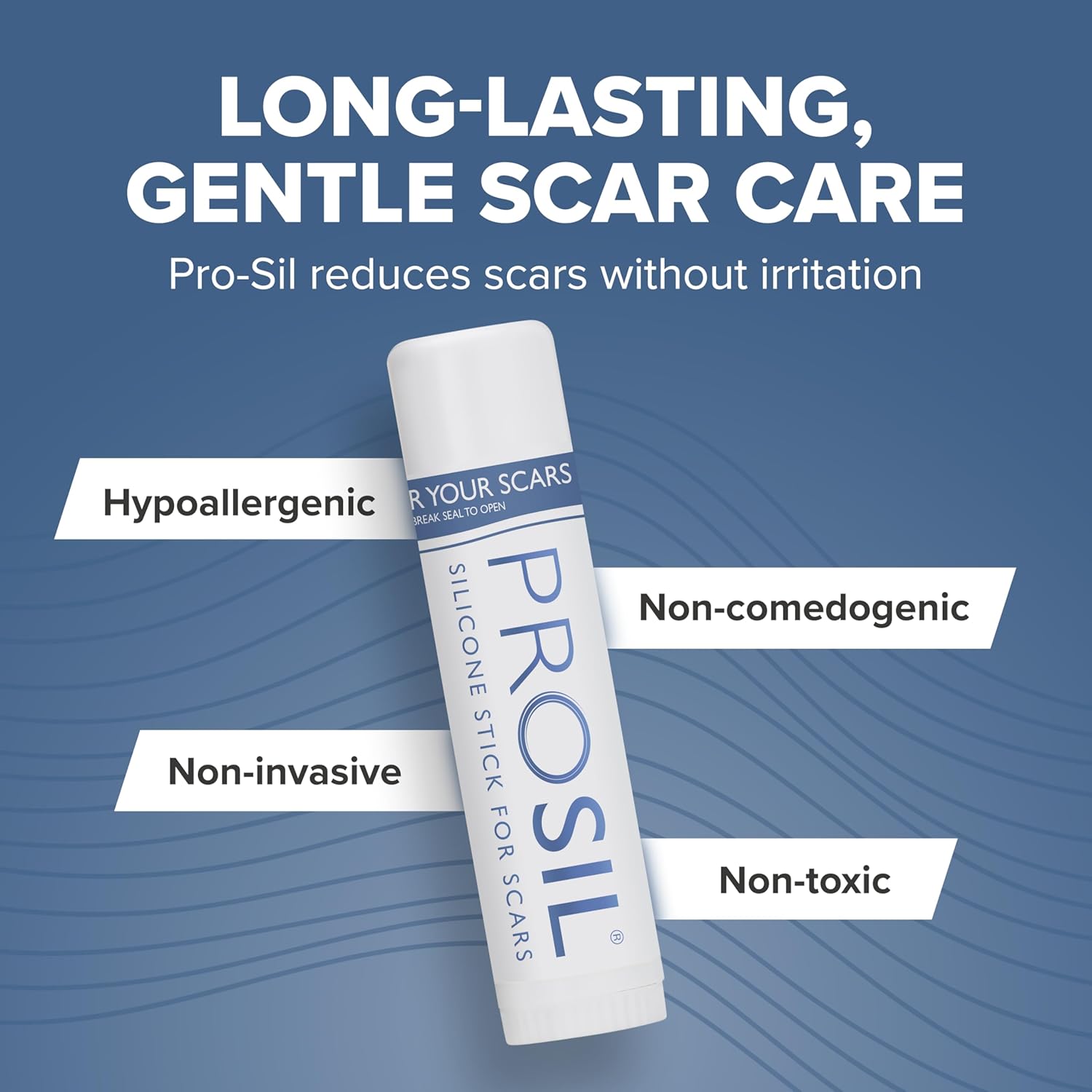 ProSIL Silicone Scar Stick - Scar Gel for Surgical Scars, Acne, & Burns - Silicone Gel for Scars is Safe for Children, Men & Women - Silicone Scar Gel Provides Effective Scar Therapy, 17g
