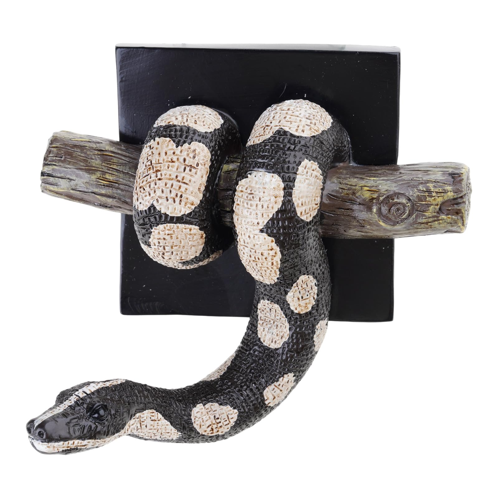 Xjdzineq Snake Wall Sculpture Shatterproof Resin Snake Figurine Wall Ornament for Living Room Bedroom Offices Decoration Elegant Sculpture