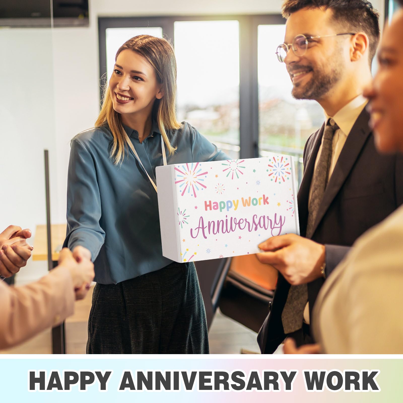 Geiserailie 7 Pcs Workiversary Gifts for Women Employee Appreciation Gift Thank You Gifts Workiversary Box Include 20oz Tumbler Notebook 3 Pens and Keychain for Office Coworker Employee(Pink)