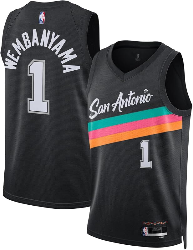Victor Wembanyama San Antonio Spurs NBA Kids Youth 8-20 Black City Edition Swingman Jersey