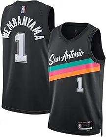 Victor Wembanyama San Antonio Spurs NBA Kids Youth 8-20 Black City Edition Swingman Jersey