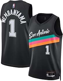 Victor Wembanyama San Antonio Spurs NBA Kids Youth 8-20 Black City Edition Swingman Jersey