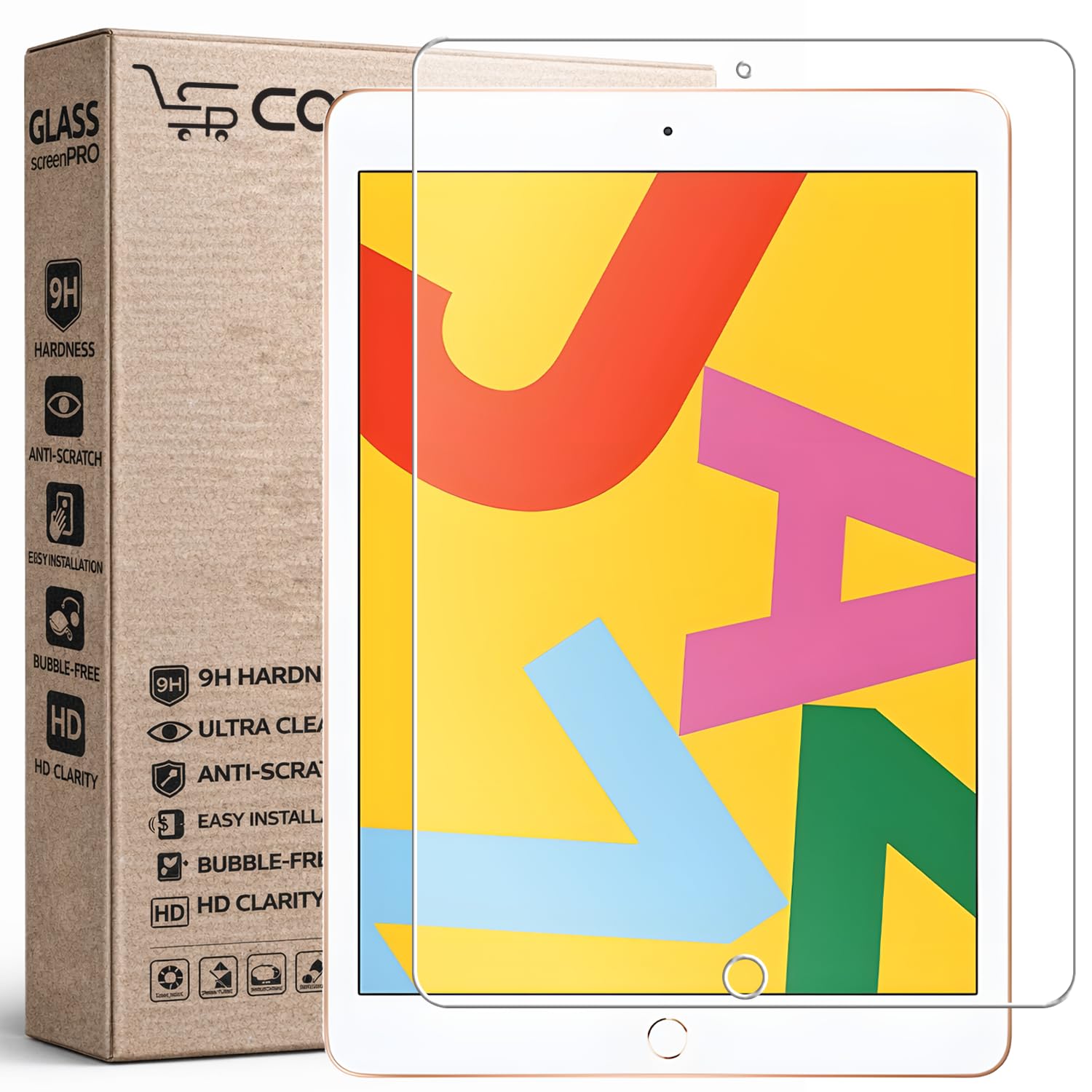 Tempered Glass Screen Protector for iPad 10.2 inch 9th Gen Generation 2021 8th Gen 2020 7th Gen 2019-picture-23