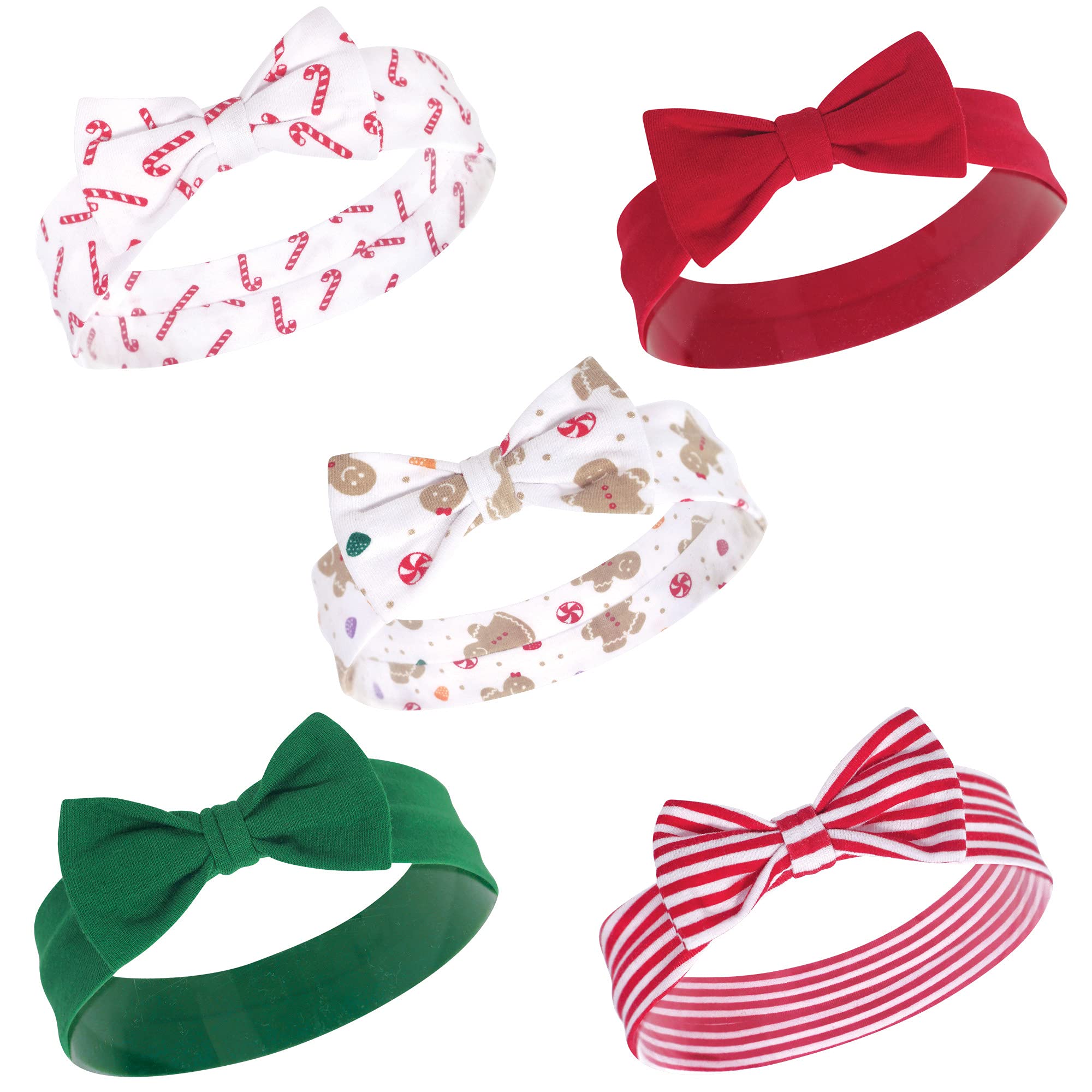 Hudson Baby Cotton and Synthetic Headbands, Size 0-24 Months