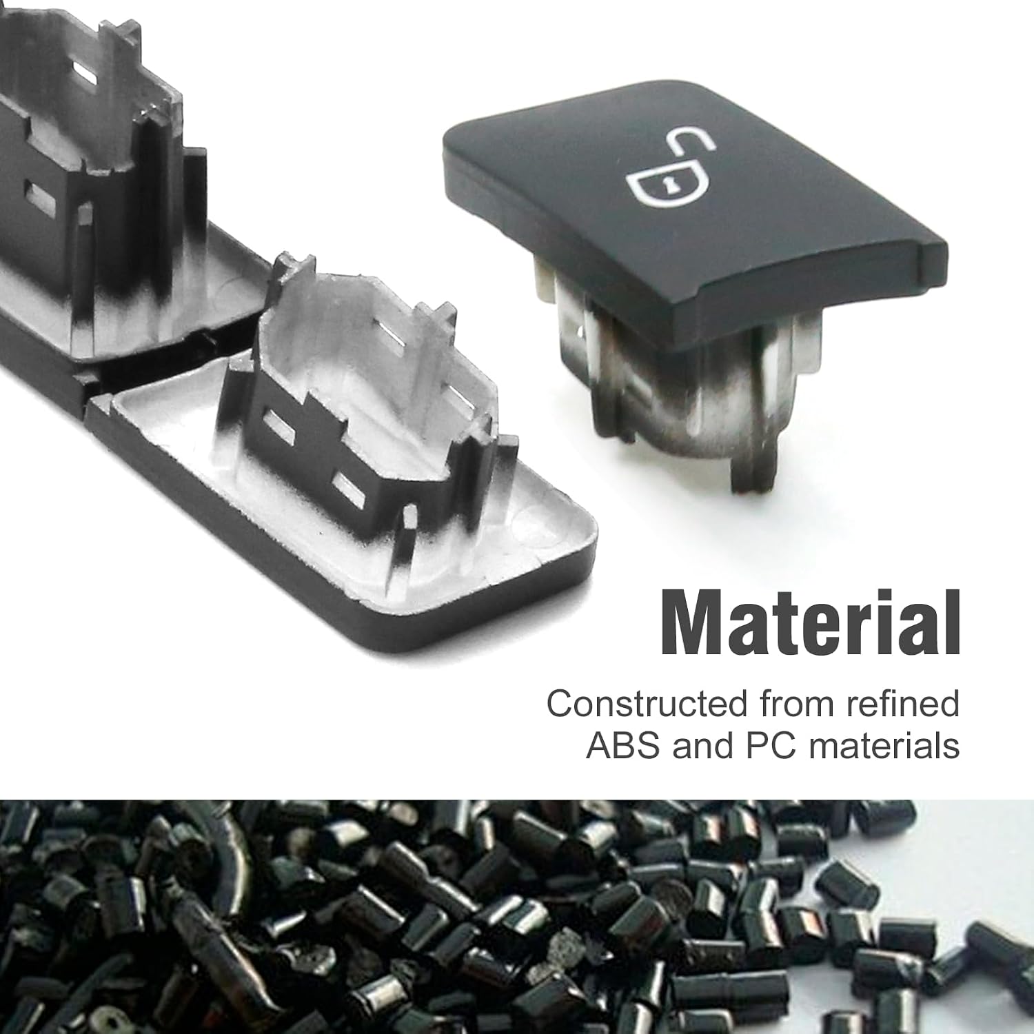 MDEOOSKY 4Pcs 2049058402 Door Lock Switch Button Cover, Replacement for Mercedes Benz ML W166, B Class W246, C Class W204, CLA W117 CLA260, CLS-Class W218, E-Class W212