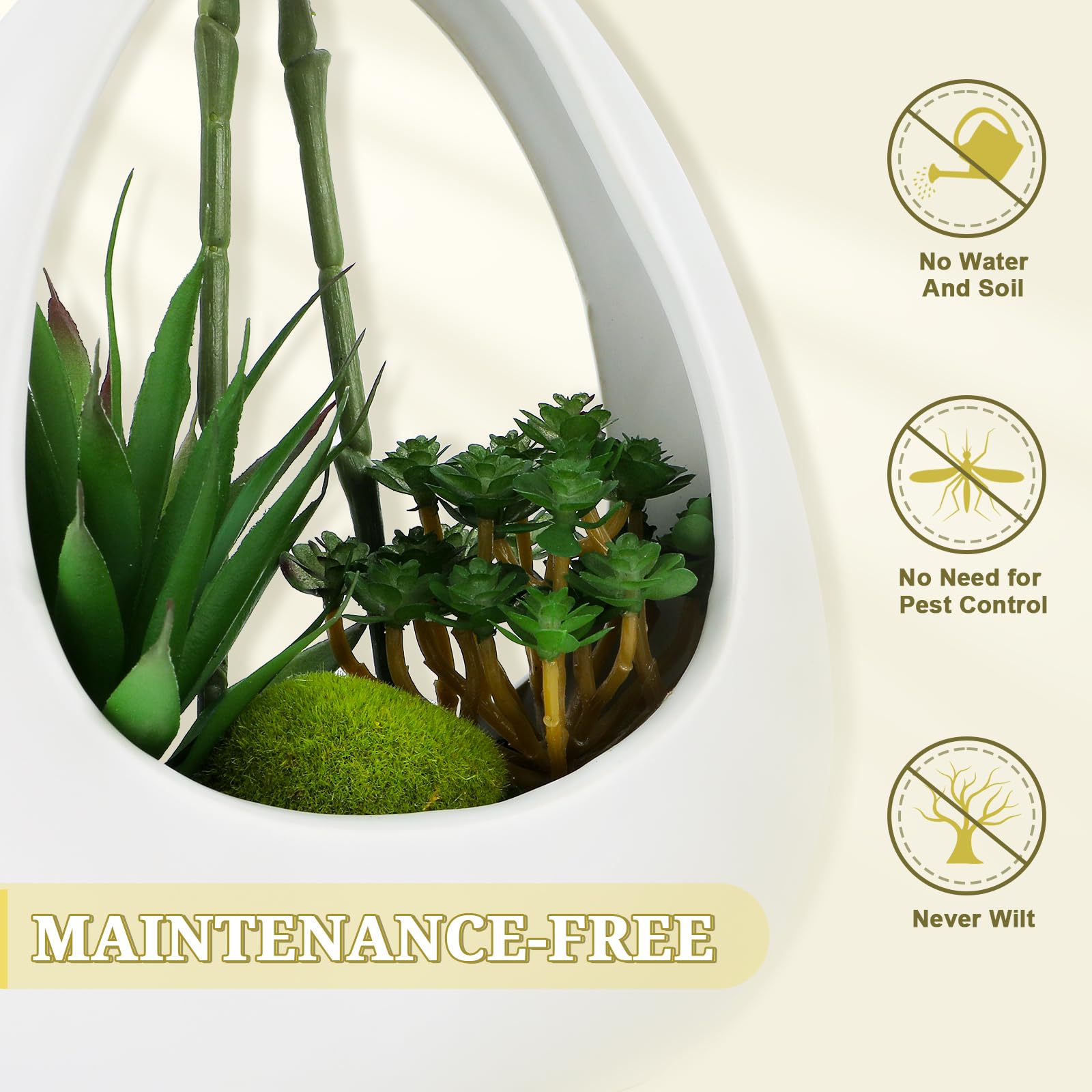 PlusFive Orchidées artificielles en pot - Phalaenopsis - Fleurs artificielles blanches en soie - 39 cm - Orchidées artificielles comme véritables pour décoration intérieure, décoration de table