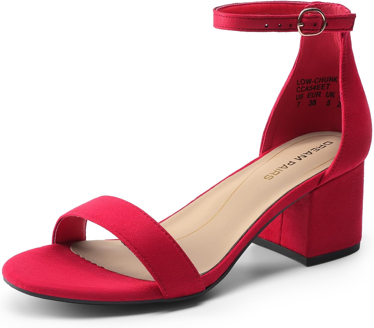 DREAM PAIRS Womens Low-Chunk Low Heel Pump Sandal