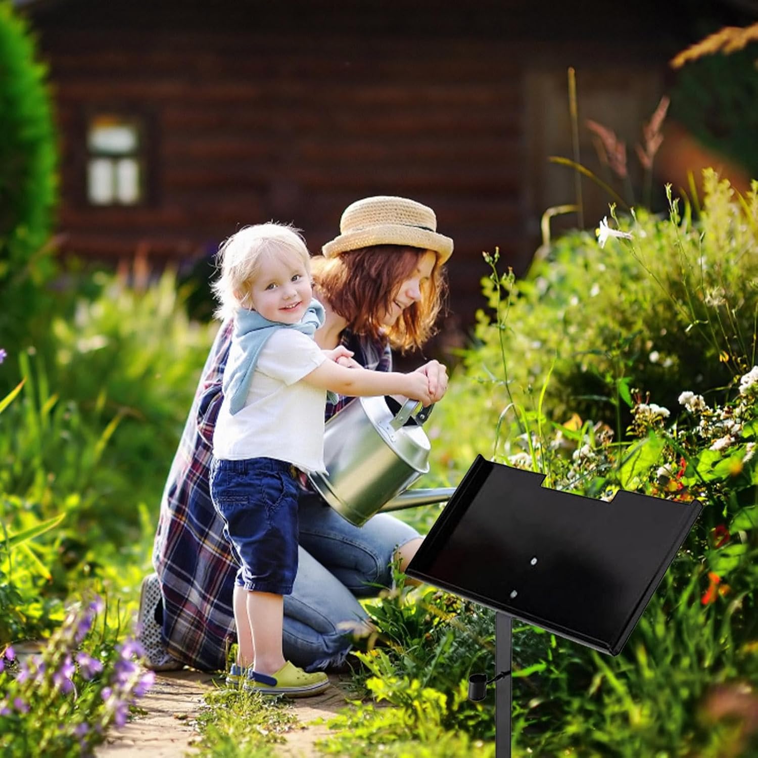 Grave site decor stand - Upright headstones Support Frame, Cemetery Grave Stone Display | Human Memorial Stone Holder, Pet Memorial plaques Stand for Garden Grave Markers, Outdoor Remembrance Displays