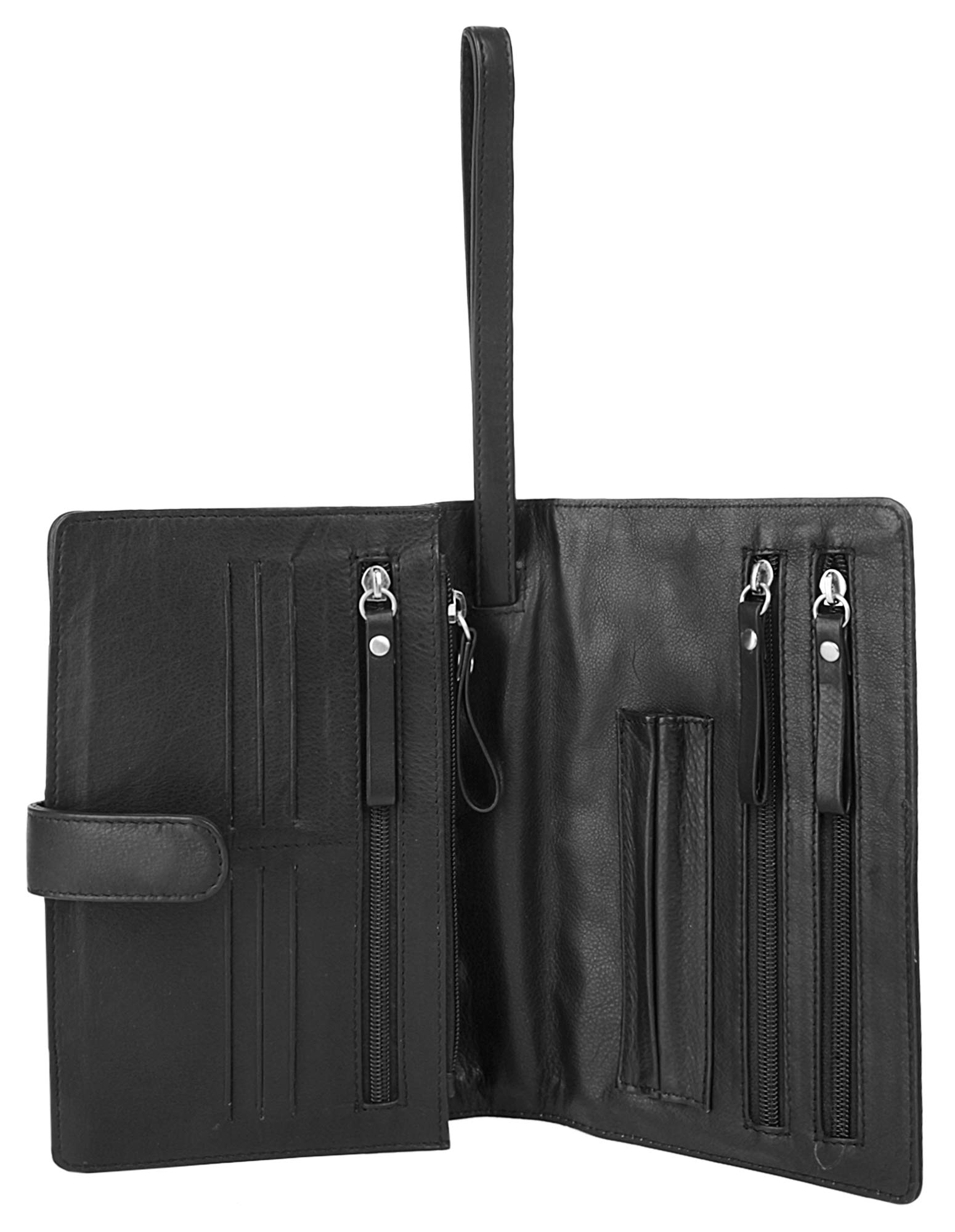 Handgelenk Tasche Echt Leder schwarz Herren - 017218