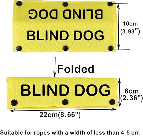 Miniatura 2 de Correa para perro con discapacidad visual, correa para perro ciego, envoltura de alerta colgante, parche de identificación para mascotas, regalo de