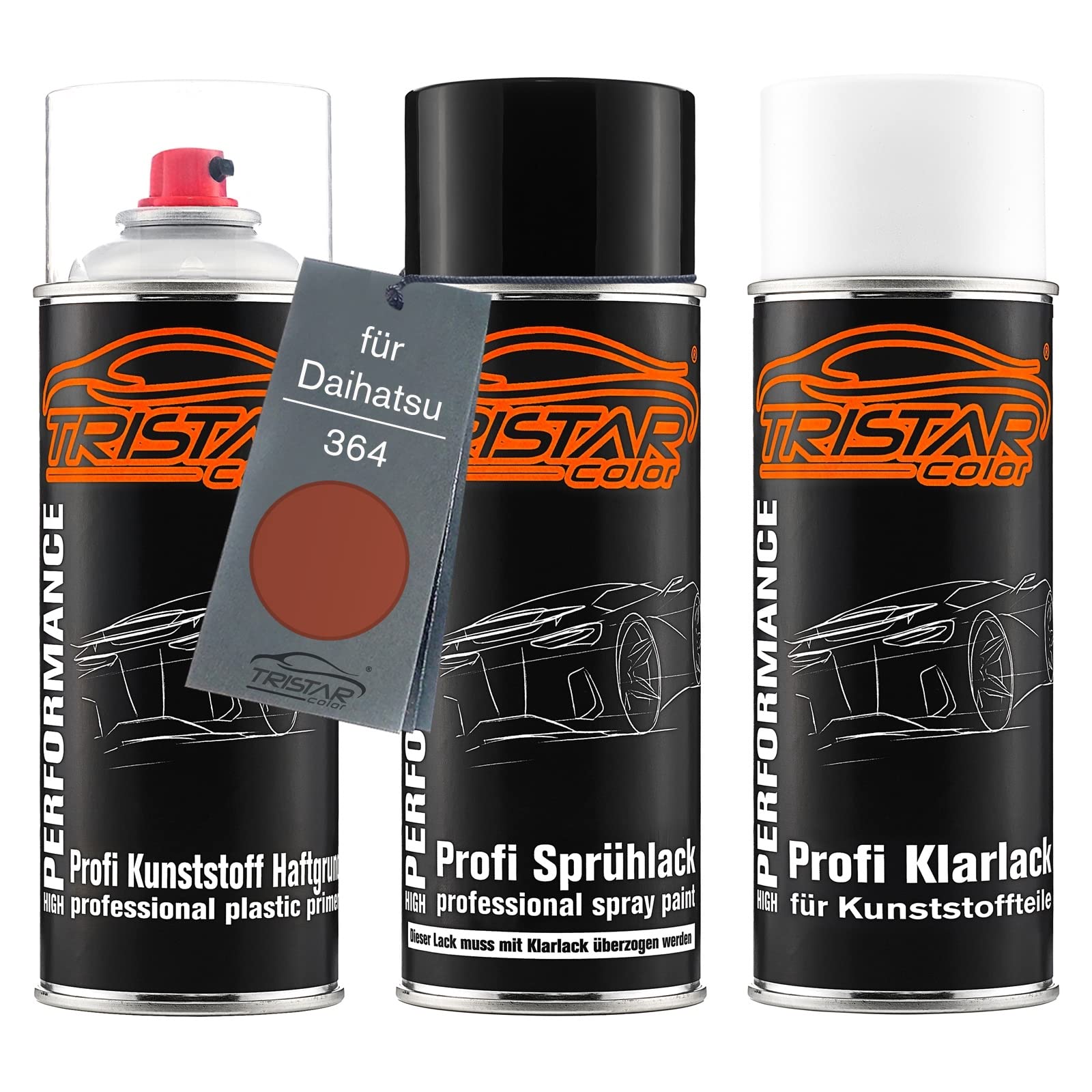 TRISTARcolor Zestaw w sprayu do plastiku do Daihatsu 364 Red Metallic