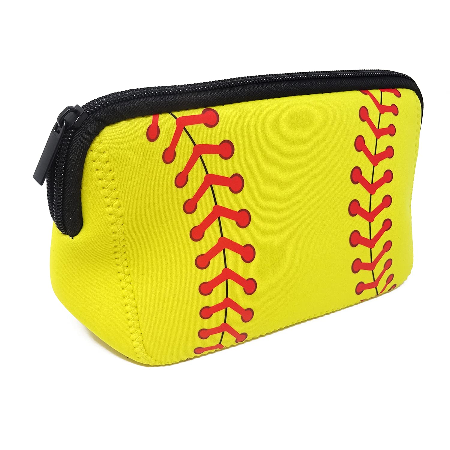 Honbay 1PCS Neoprene Baseball Print Makeup Bag Softball