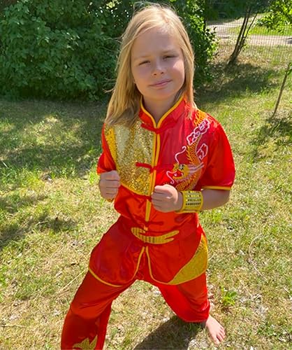 Miniatura 4 de Conjunto de uniforme chino de Kung Fu Maestro Tai Chi Dragón Chino para niños y niñas