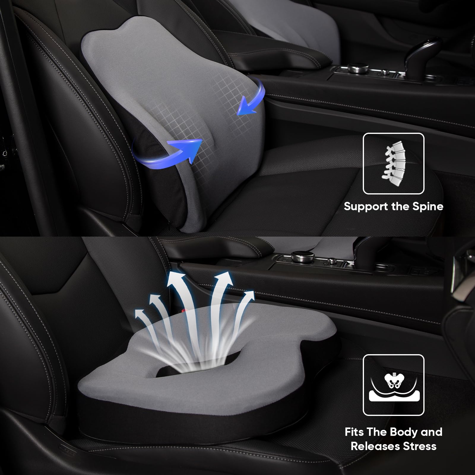 Coussin Chaise Bureau Scholl Copper Infused Memory Foam Seat Cover