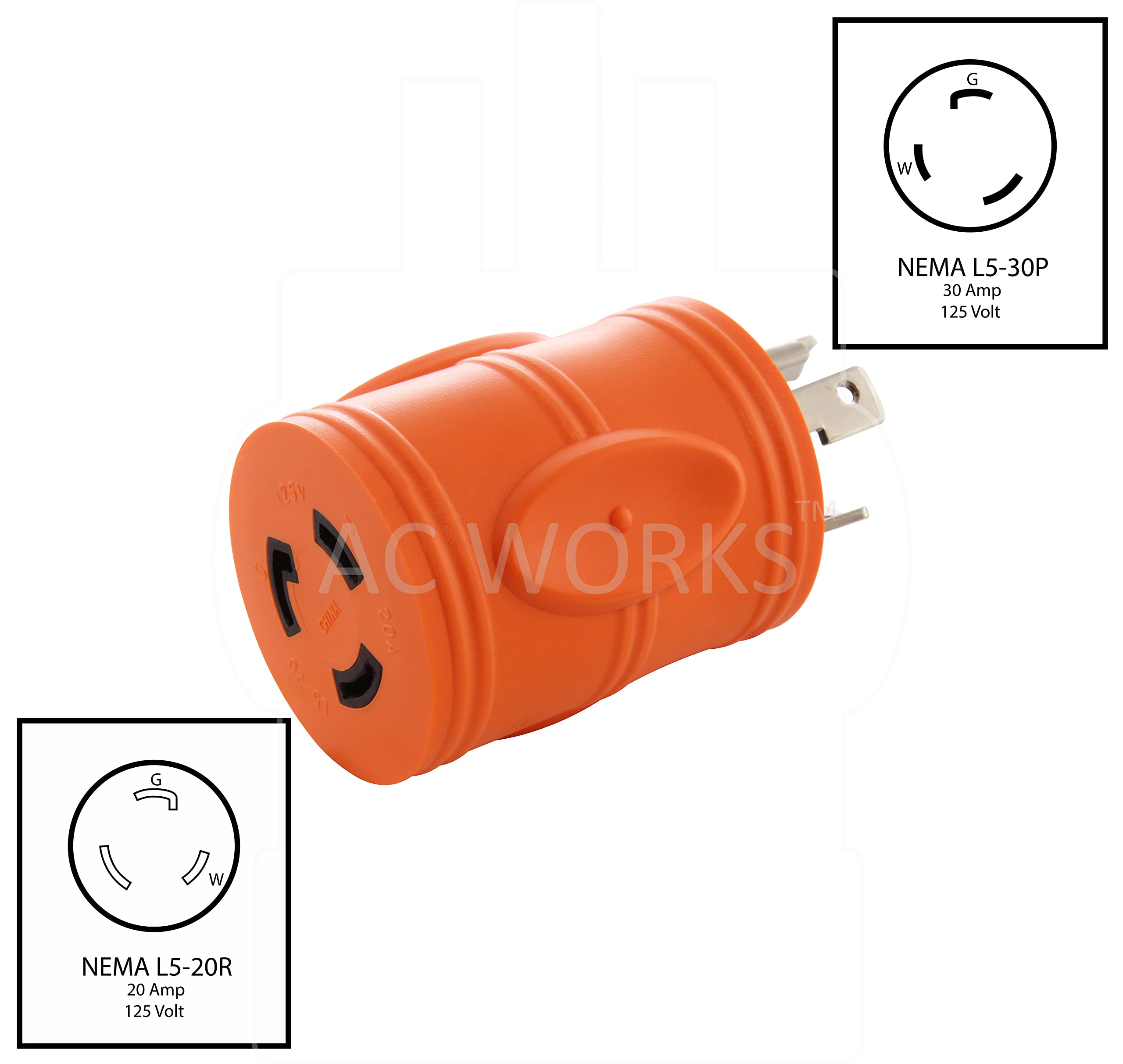 Amazon.co.jp: AC WORKS Shore 電源アダプター (30A L5-30 オスから20A