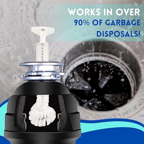 Miniatura 4 de Limpiador y desodorante universal para eliminación de basura, limpiador de fregadero y cepillo de drenaje de 12 pulgadas de largo para eliminar