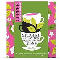 Cupper Collection Tè e Tisane Biologiche, Cofanetto, Assortimento di Tè e Tisane Biologico e Fairtrade con Filtri 100% Biodegradabili, Confezione da 45 bustine