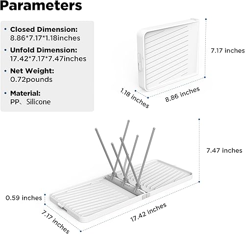 Miniatura 3 de Estante de secado para biberones, color blanco