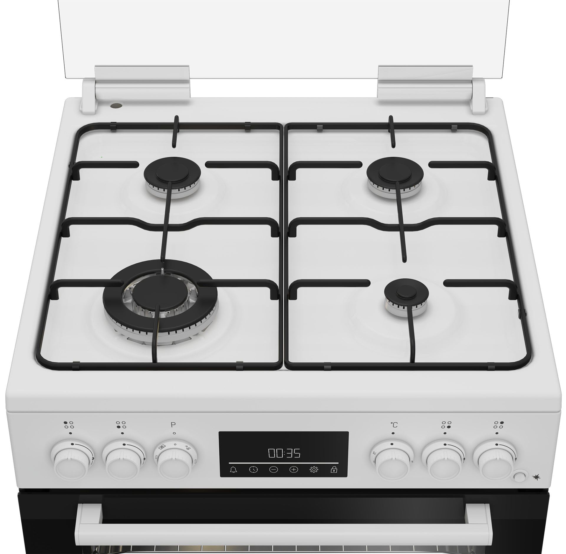 FBE62310GW - Cucina a gas con forno elettrico, 4 fuochi, 60x60 cm, colore Bianco, Classe energetica A