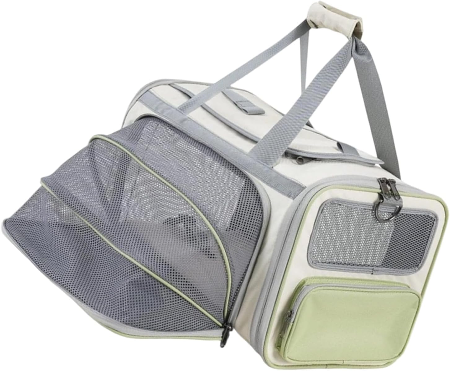 Borsa A Tracolla Espandibile per Animali Domestici Zaino Facile da Trasportare Borsa Spaziosa Gatti E Piccoli Canini Adatto Lo Shopping Zaino Multifunzionale Trasportini Animali Domestici