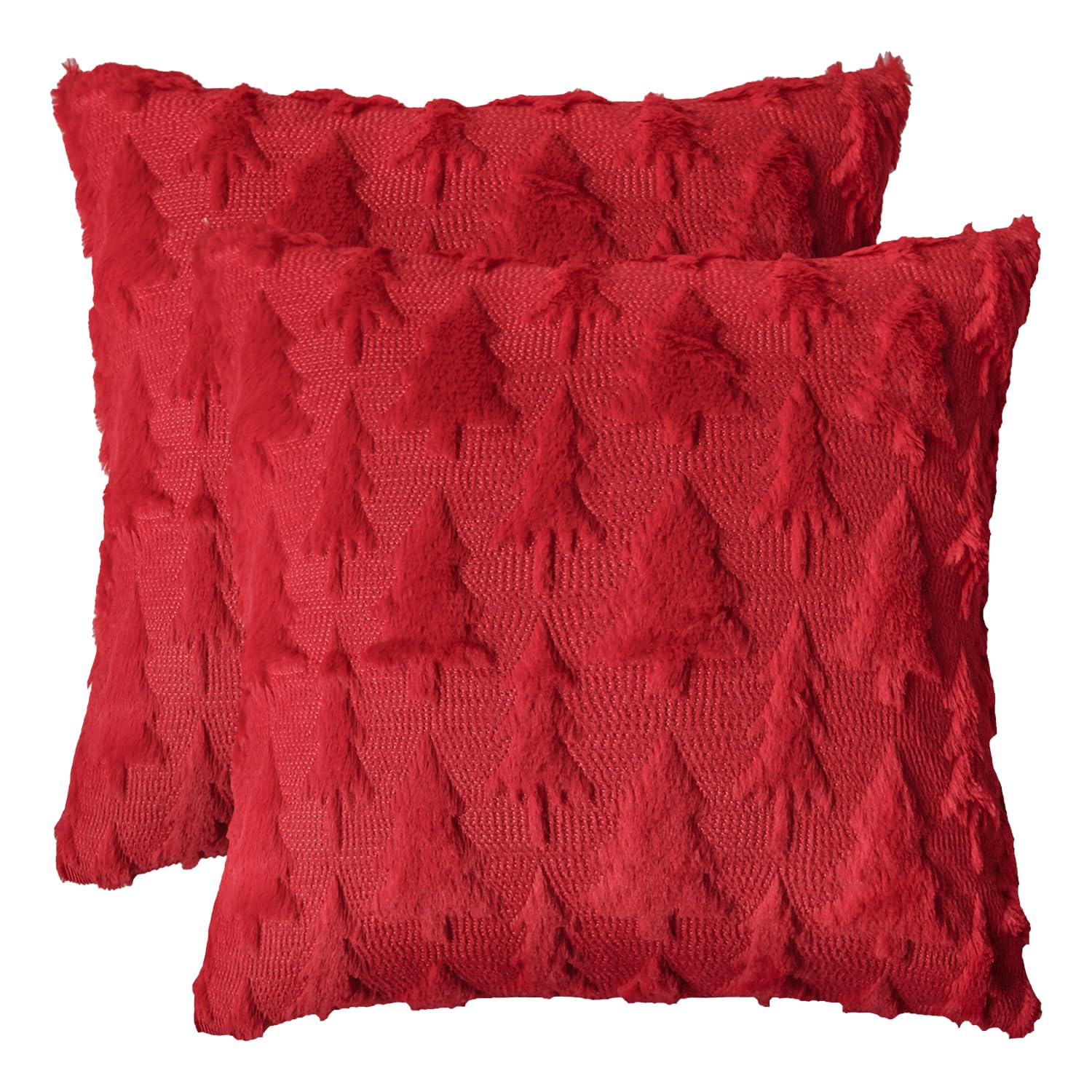 Housse de coussin Noël fausse fourrure douce pour remplacer vos taies rêches et tristes en hiver