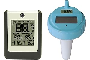 Ambient weather ws-14 wifi pool thermometer with phone app and display 8...