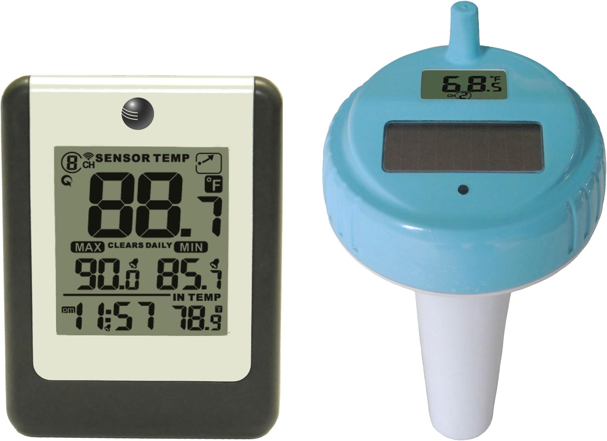 WS-14 Wireless 8-Channel Floating Pool and Spa Thermometer