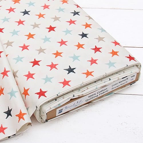 Vista 26 de Threadart Tela de acolchado de algodón de alta calidad, diseño floral azul aguamarina, 44 pulgadas de ancho, 100% algodón, acolchado, costura