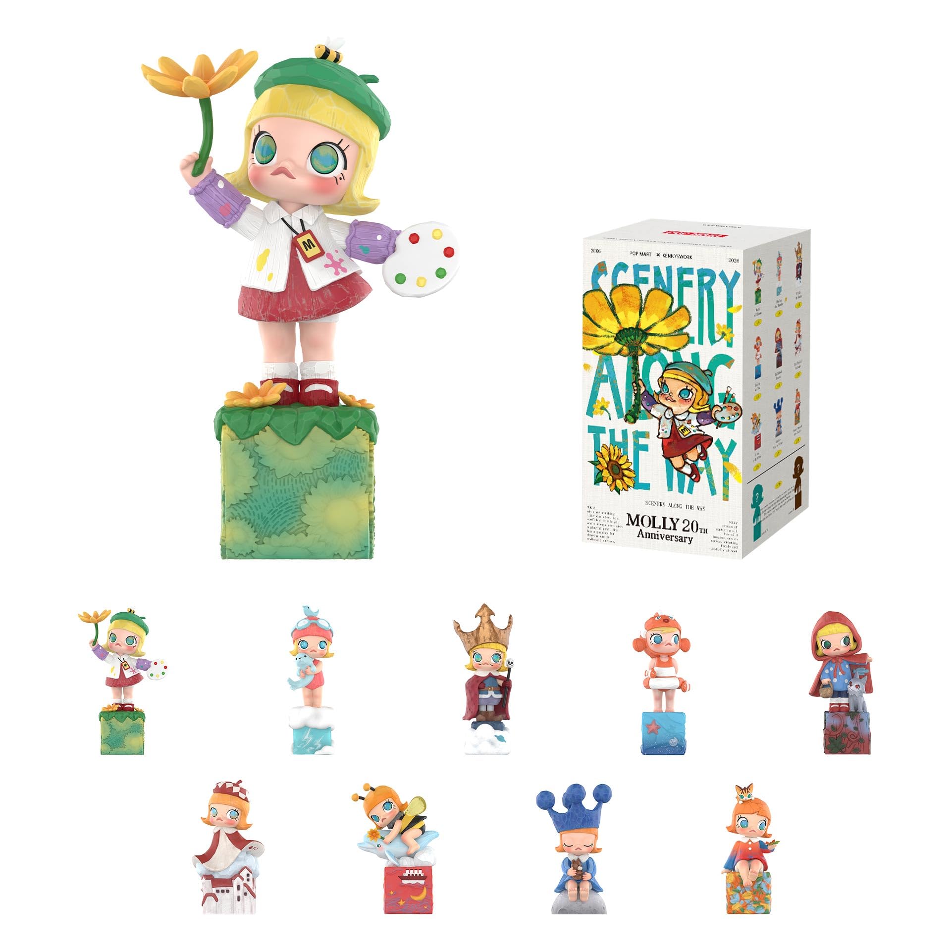 Amazon.com: POP MART Molly Scenery Along the Way 20th Anniversary