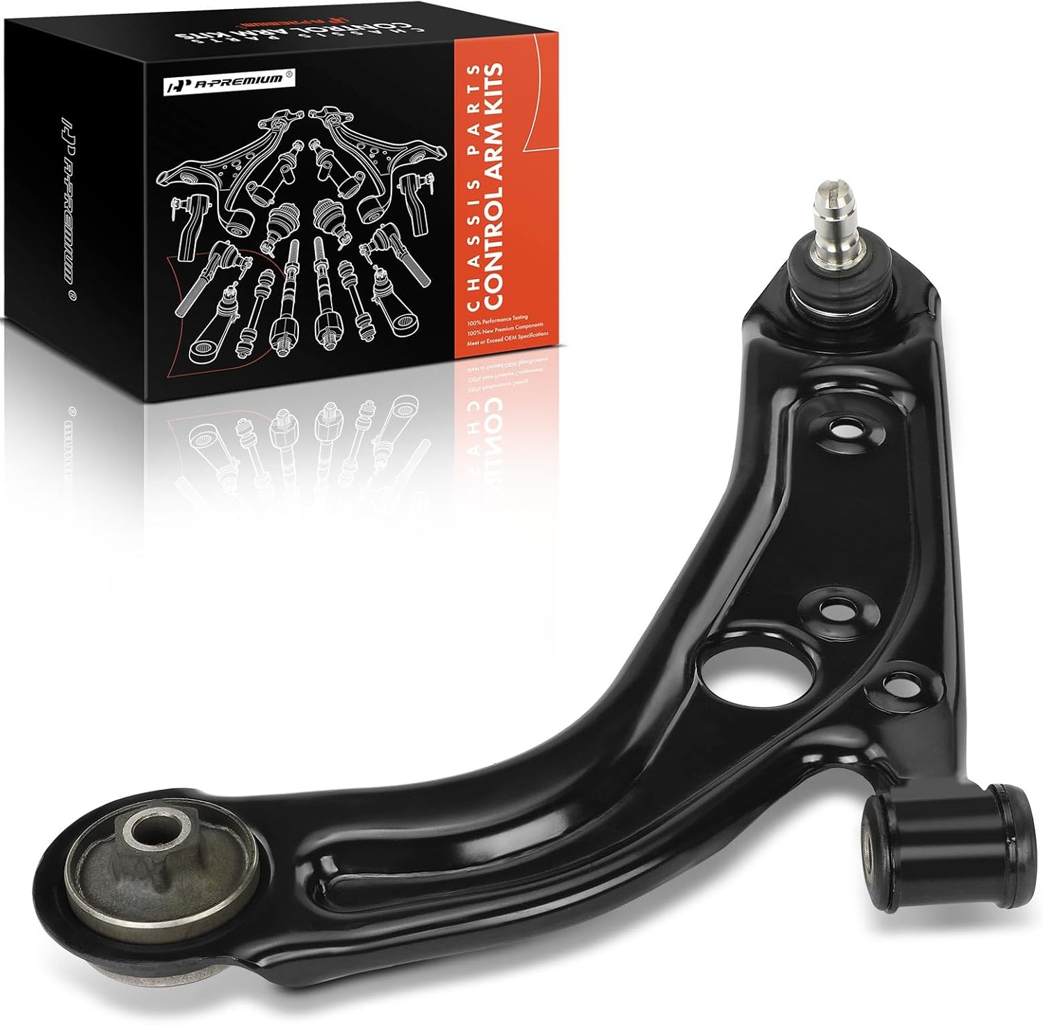 A-Premium Front Left Lower Control Arm with Ball Joint and Bushing Compatible with Fiat 500 2012-2017