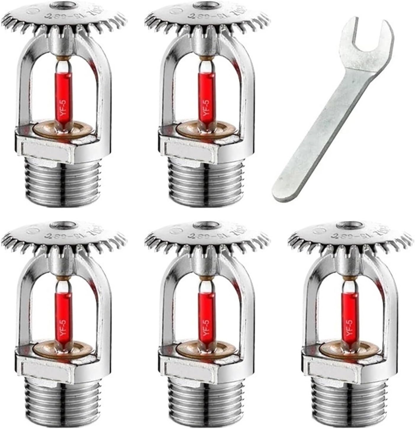 5PCS Fire Sprinkler Heads - DN15 68°C Auto Protection System(UP)