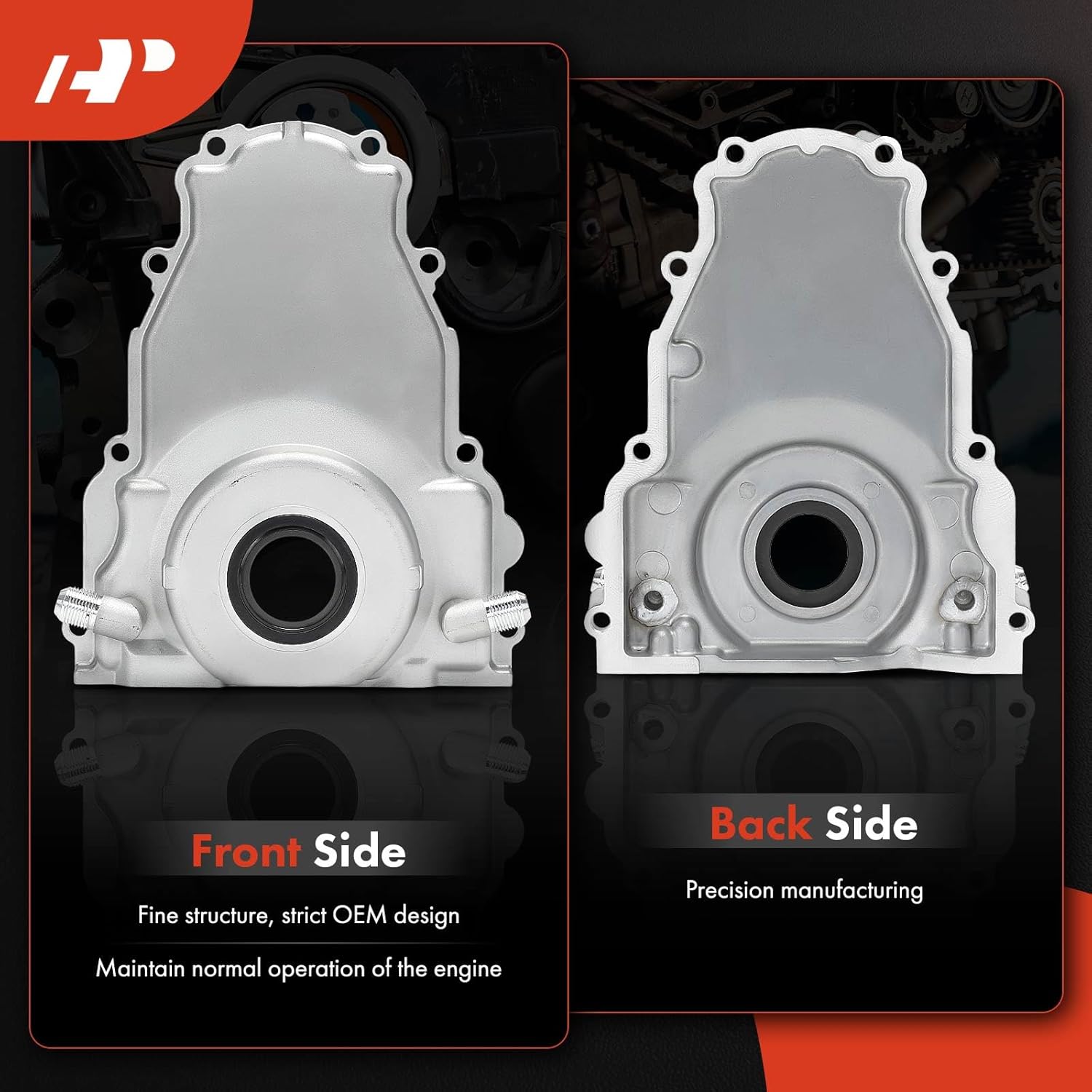 A-Premium Engine Timing Cover Compatible with Chevrolet Silverado 1500 2500 3500 HD Classic, Tahoe, Camaro, Corvette, Avalanche, Express, Suburban & GMC Yukon, Sierra & Cadillac Escalade ESV & Pontiac