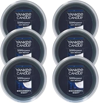 Yankee Candle Scenterpiece Easy MeltCup, Midsummers Night Musk, Wax Melt Cup Flameless Home Fragrance with Mess-Free Design and Rapid Scent Release, 2.2 Ounce Pack of 6
