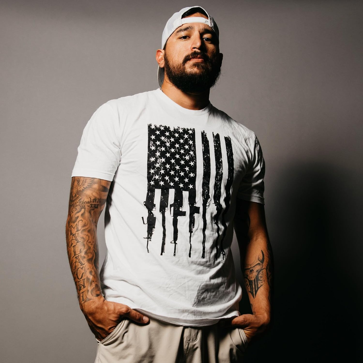 Grunt Style Rifle Flag Men's T-Shirt