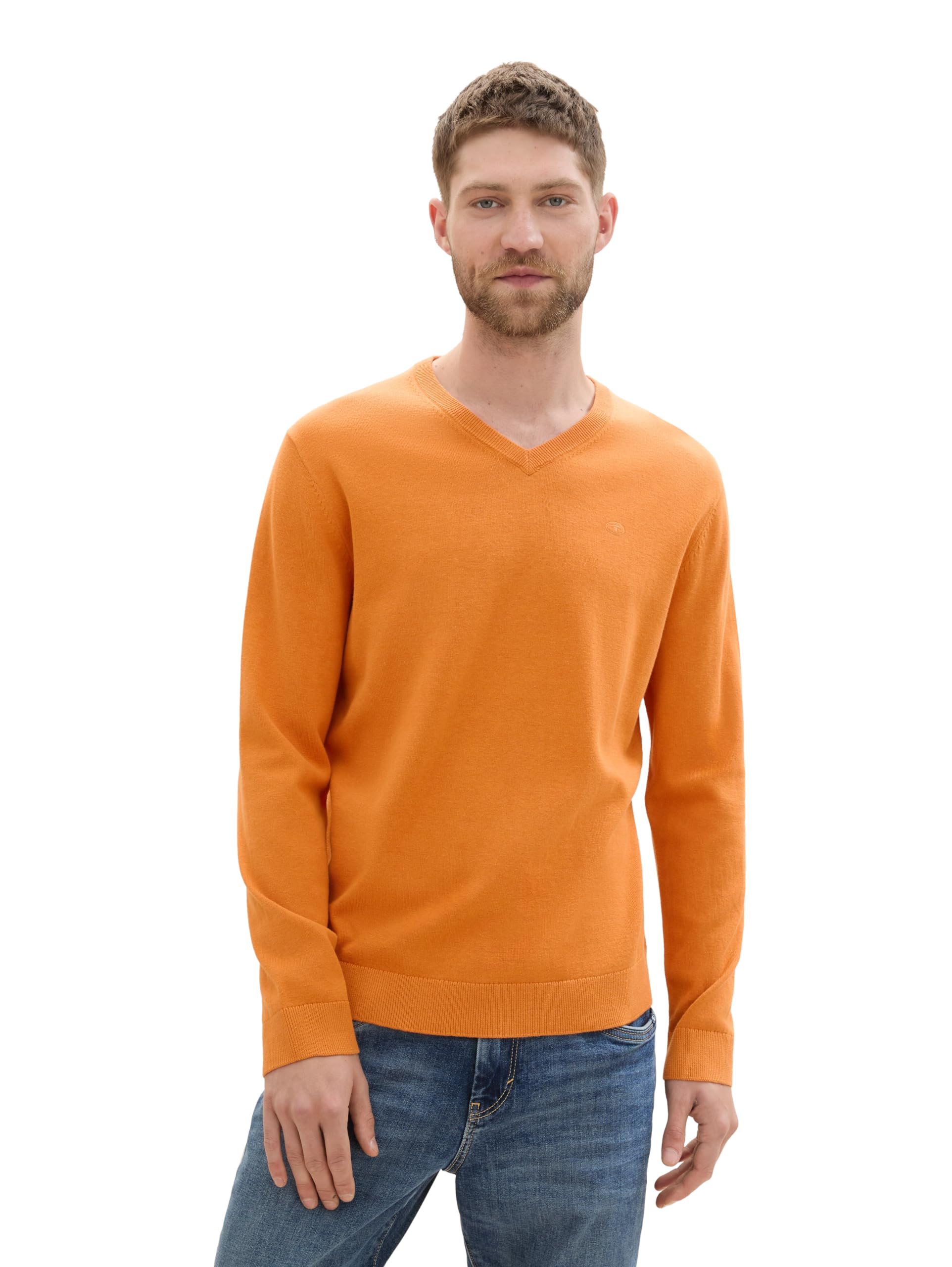 TOM TAILOR Herren 1039811 Strickpullover mit V-Ausschnitt