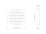 Ø 200 mm kratka wentylacyjna – kratka wylotowa – okrągła – z przyłączem kołnierzowym / rurowym – aluminium