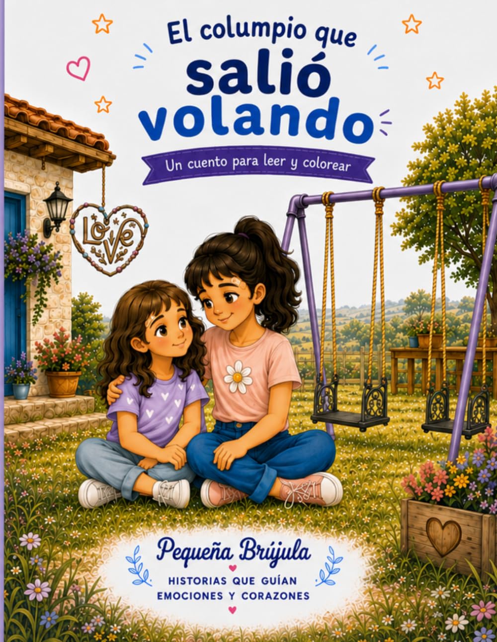 El columpio que salió volando: Un cuento para leer y colorear sobre celos, enfado y perdón (Historias que guían emociones y corazones)