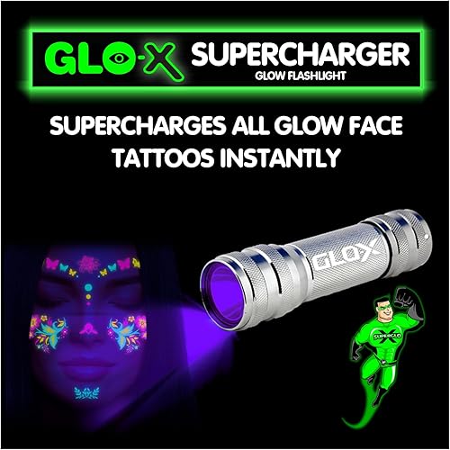 Miniatura 6 de GLO-X Supercharger Linterna LED de luz negra UV  Potente luz negra de alta intensidad que carga todos los productos que brillan en la oscuridad para