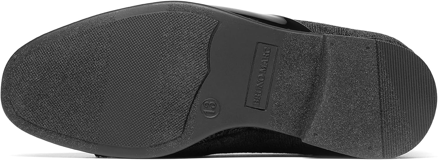 Bruno Marc Boys Dress Shoes Formal Patent Velvet Tuxedo Oxford Shoes - Image 4