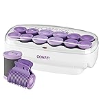 Conair Hot Rollers for Long, Medium & Short Hair, 12 Ceramic Flocked 1-Inch and 1-Inch Heated Hair Rollers with Clips, Hot Curlers for Women, Volume & Curls, Amazon Exclusive