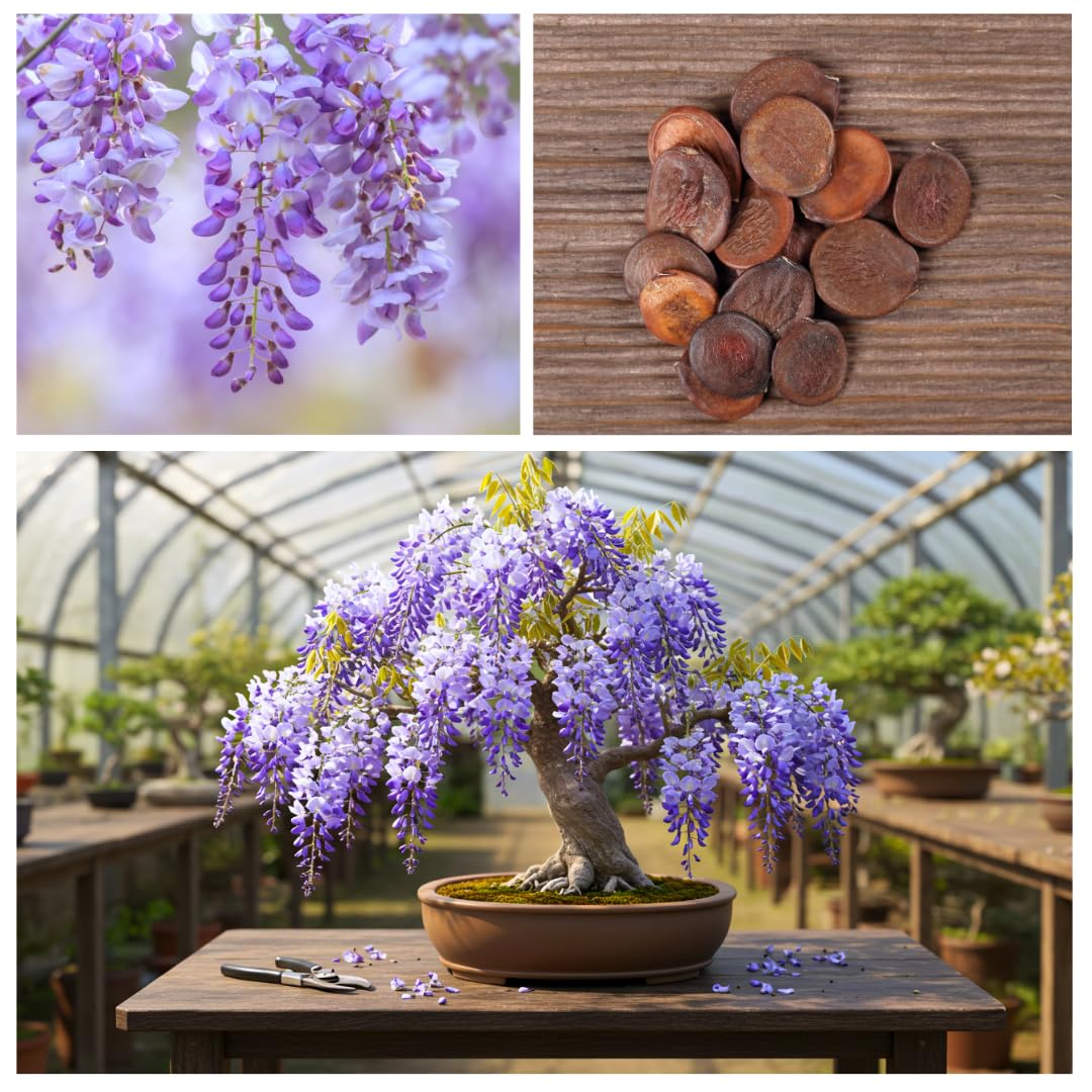 Amazon.com : Weeping Wisteria Bonsai Tree Seedling for Planting - 1 Year  Old Well Rooted Seedling - Starter for Bonsai Training or Outdoor Planting   Deciduous Flowering Vine Tree : Patio, Lawn & Garden