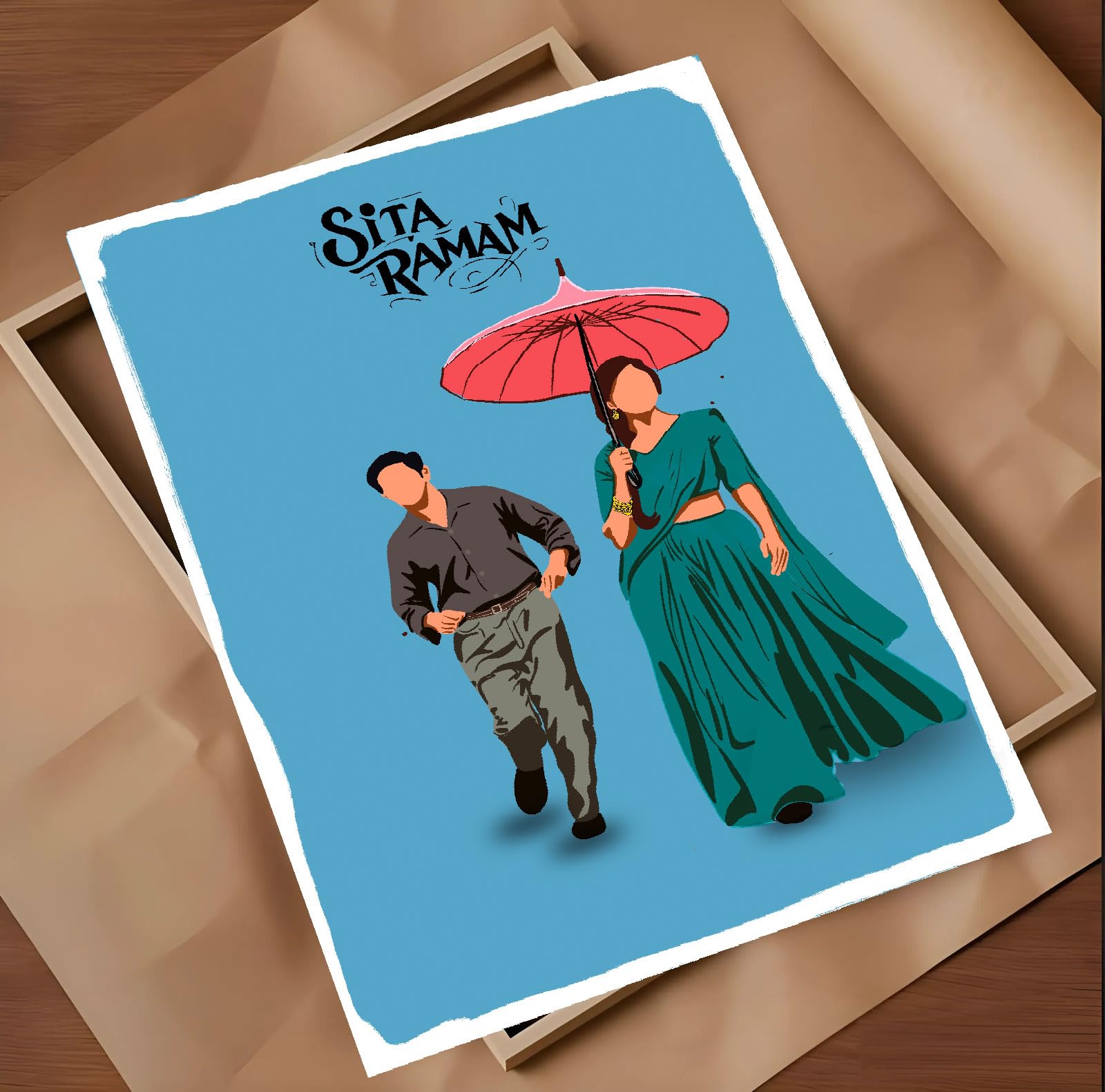 Good Hope tollywood Movie Sita ramam Artwork for room Office wall art home decor living room hall hostel boys multicolor (Poster(12 * 18 inch, without frame)) 1