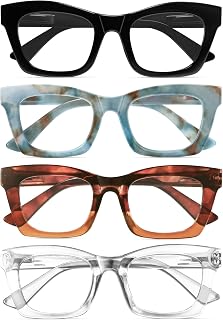 CCVOO Oprah Style Reading Glasses for Women, Stylish Eyeglasses, Blue Light Readers for Women, Computer Eye Glasses, Cheaters