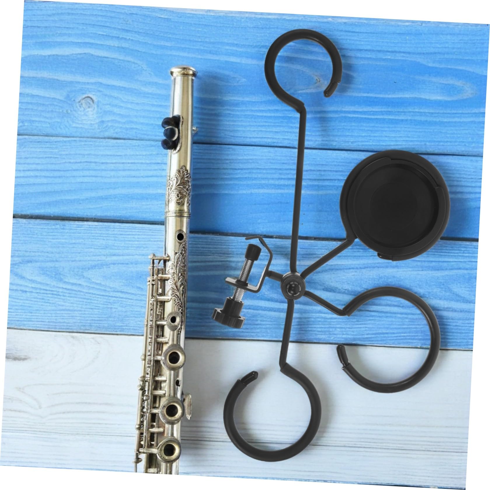 Supporto girevole Sordina Francese per Corno in Trombone e Leggero con Vassoio Metallo e Plastica per Quotidiano e Prove Musicali