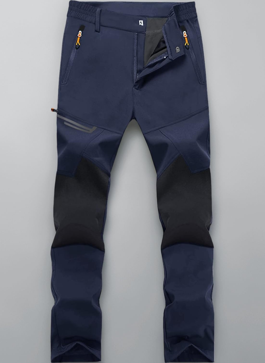 Men's Trousers Lightweight Quick Dry Hiking Trousers Stretch Water Resistant Breathable Outdoor Walking Pants with 4 Zip Pockets